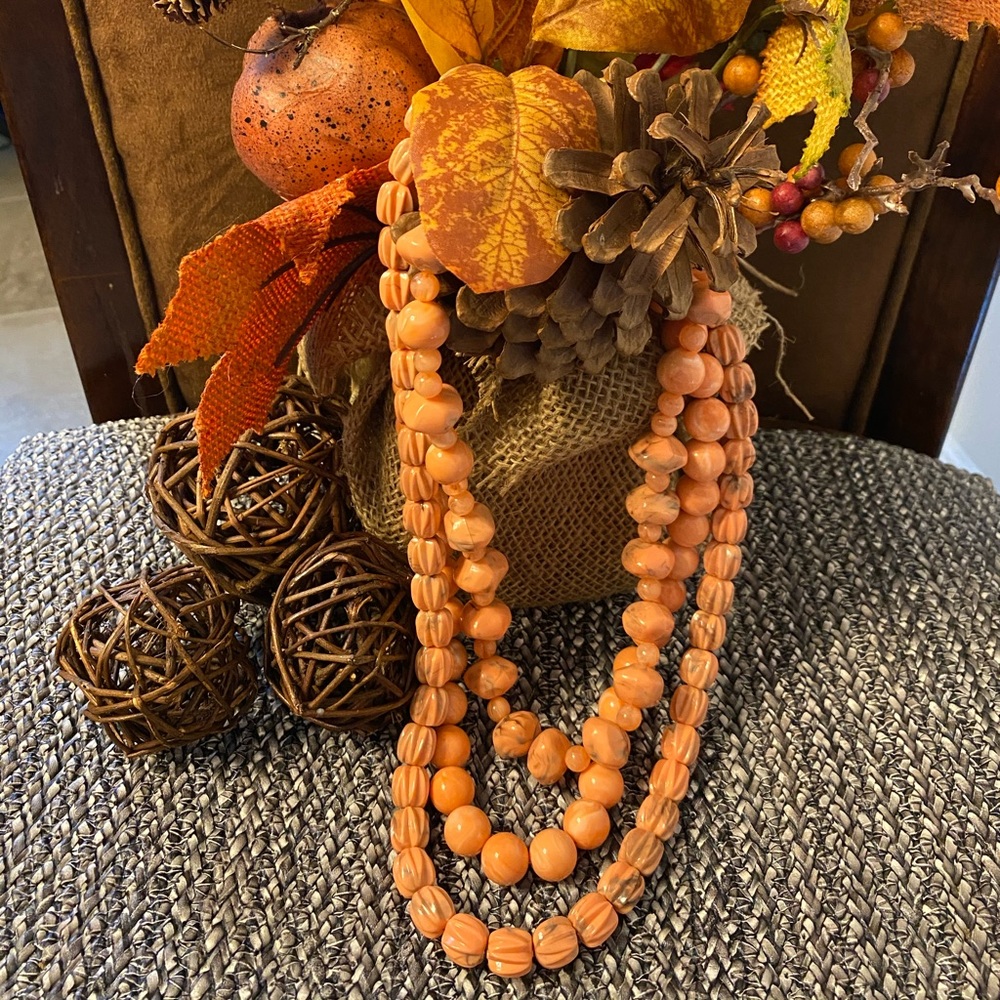 3 layered beaded necklace